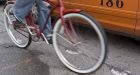 Dots mark the spot for bicyclists to trigger traffic light