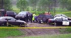 Man killed 'hanging onto wheel'