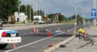 Five injured as van slams into cyclists