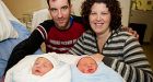 Twins become new parents on the same day