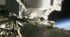 Astronauts install giant magnet on space station